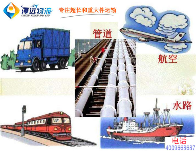 大件貨物運(yùn)輸方式：公路運(yùn)輸、鐵路運(yùn)輸、水路運(yùn)輸、空運(yùn)